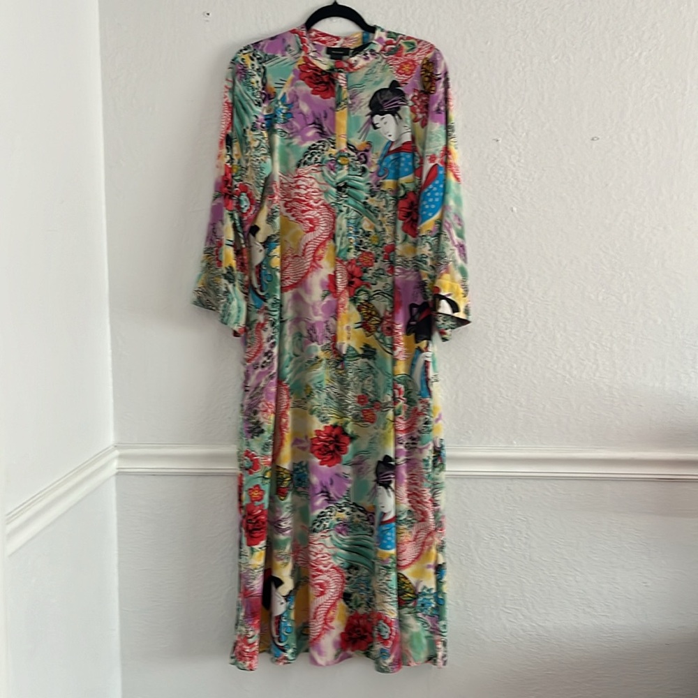 Natori Multicolor Asian Art  Tunic - Picture 2 of 12